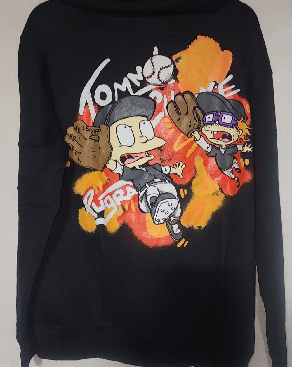 Rugrats baseball black hoodie size medium men-first picture is back